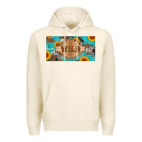 Tofu western wild and sunflower leopard turquoise cowhide licanse plate Premium Hoodie - Artiststas
