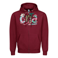 Burgundy floral cna certified nursing assistant Zipper Hoodie - RanaPortraitStore