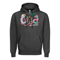 Charcoal Heather floral cna certified nursing assistant Zipper Hoodie - RanaPortraitStore