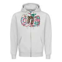 Dove Grey floral cna certified nursing assistant Zipper Hoodie - RanaPortraitStore