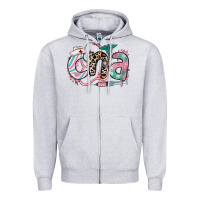Heather Grey floral cna certified nursing assistant Zipper Hoodie - RanaPortraitStore