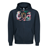Navy floral cna certified nursing assistant Zipper Hoodie - RanaPortraitStore