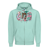 Seafoam floral cna certified nursing assistant Zipper Hoodie - RanaPortraitStore