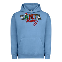 Pigment Pebble Blue Santa baby Urban Hoodie - BarkalooDesign