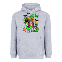 Heather Grey witchy and wild Heavyweight Hoodie - Zillion Design Studio