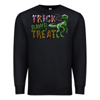 Black Trick RAWR Treat Premium Sweatshirt - CowhideDigitalArt