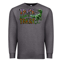 Charcoal Heather Trick RAWR Treat Premium Sweatshirt - CowhideDigitalArt