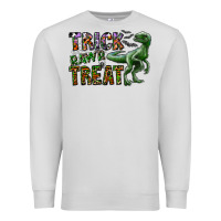 Dove Grey Trick RAWR Treat Premium Sweatshirt - CowhideDigitalArt