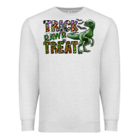 Oatmeal Heather Trick RAWR Treat Premium Sweatshirt - CowhideDigitalArt