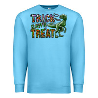 Ocean Blue Trick RAWR Treat Premium Sweatshirt - CowhideDigitalArt