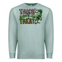 Seafoam Trick RAWR Treat Premium Sweatshirt - CowhideDigitalArt