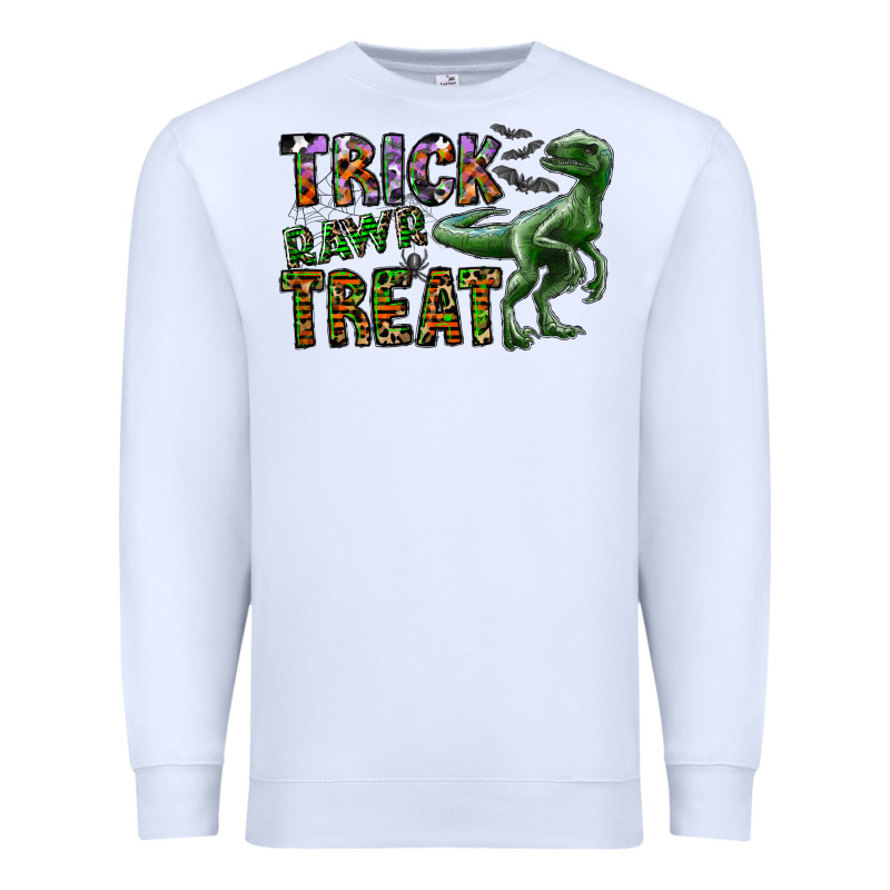 Trick Rawr Treat Premium Sweatshirt by CowhideDigitalArt | Teevron