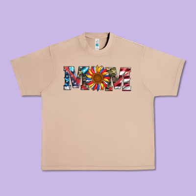 Mom With Sunflower Urban Heavy Tee Designed By Artiststas