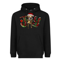 Black christmas joy with heifer Heavyweight Hoodie - RanaPortraitStore