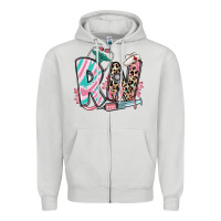 Dove Grey floral rn registered nurse Zipper Hoodie - RanaPortraitStore