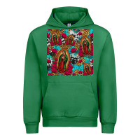 Emerald lady of guadalupe western seamless Urban Hoodie - Jasminsmagicworld