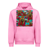 Fuchsia Pink lady of guadalupe western seamless Urban Hoodie - Jasminsmagicworld