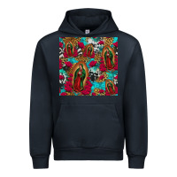 Navy lady of guadalupe western seamless Urban Hoodie - Jasminsmagicworld