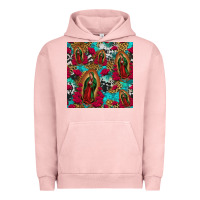 Pigment Salmon lady of guadalupe western seamless Urban Hoodie - Jasminsmagicworld