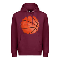 Burgundy basketball patch Premium Hoodie - AdoDesignShop