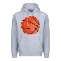 Heather Grey basketball patch Premium Hoodie - AdoDesignShop