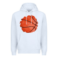 White basketball patch Premium Hoodie - AdoDesignShop