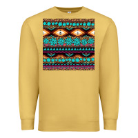 Antique Gold aztec turquoise gemstone seamless pattern Premium Sweatshirt - HRA Design Shop
