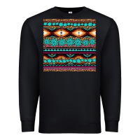 Black aztec turquoise gemstone seamless pattern Premium Sweatshirt - HRA Design Shop