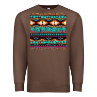 Chestnut aztec turquoise gemstone seamless pattern Premium Sweatshirt - HRA Design Shop