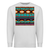 Dove Grey aztec turquoise gemstone seamless pattern Premium Sweatshirt - HRA Design Shop