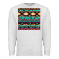 Oatmeal Heather aztec turquoise gemstone seamless pattern Premium Sweatshirt - HRA Design Shop