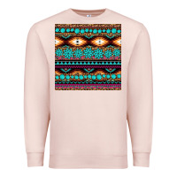 Pale Pink aztec turquoise gemstone seamless pattern Premium Sweatshirt - HRA Design Shop
