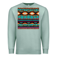 Seafoam aztec turquoise gemstone seamless pattern Premium Sweatshirt - HRA Design Shop