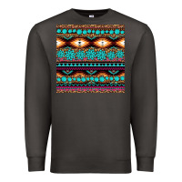 Smoke aztec turquoise gemstone seamless pattern Premium Sweatshirt - HRA Design Shop