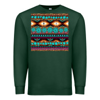 Sports Green aztec turquoise gemstone seamless pattern Premium Sweatshirt - HRA Design Shop