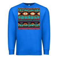 True Royal aztec turquoise gemstone seamless pattern Premium Sweatshirt - HRA Design Shop