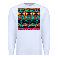 White aztec turquoise gemstone seamless pattern Premium Sweatshirt - HRA Design Shop