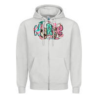 Dove Grey floral nurse Zipper Hoodie - RanaPortraitStore
