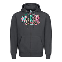 Smoke floral nurse Zipper Hoodie - RanaPortraitStore