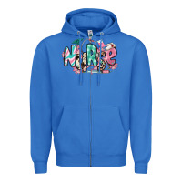 True Royal floral nurse Zipper Hoodie - RanaPortraitStore