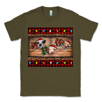 Army Green hohoho christmas cows Classic Tee - RanaPortraitStore