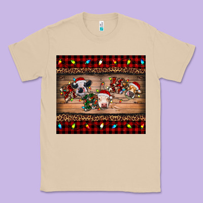 Hohoho Christmas Cows Classic Tee Designed By Ranaportraitstore