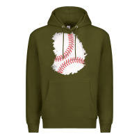 Army Green baseball patch Premium Hoodie - AdoDesignShop
