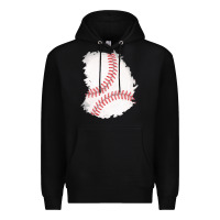 Black baseball patch Premium Hoodie - AdoDesignShop