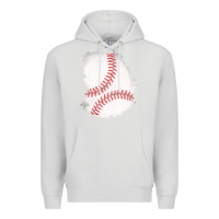 Dove Grey baseball patch Premium Hoodie - AdoDesignShop