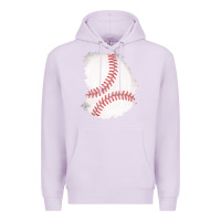 Lilac baseball patch Premium Hoodie - AdoDesignShop