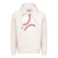 Pale Pink baseball patch Premium Hoodie - AdoDesignShop