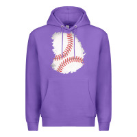 Purple baseball patch Premium Hoodie - AdoDesignShop