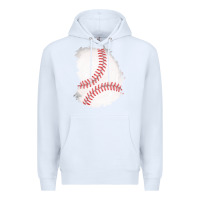 White baseball patch Premium Hoodie - AdoDesignShop