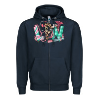 Navy floral lpn licensed practical nurse Zipper Hoodie - RanaPortraitStore